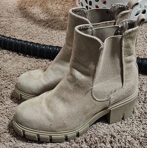Tan Suede Chelsea Ankle Boots